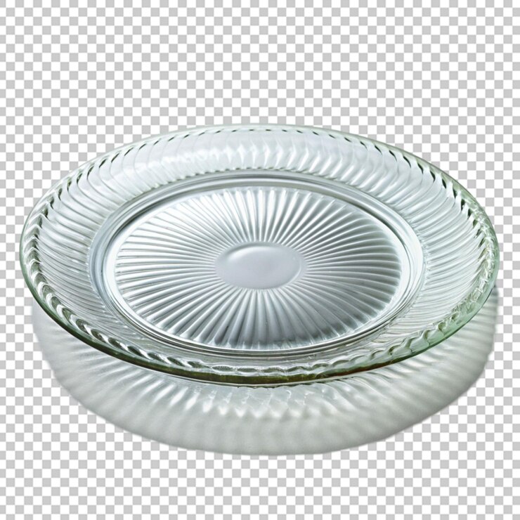 PSD elegante plato de cristal cortado para la cena