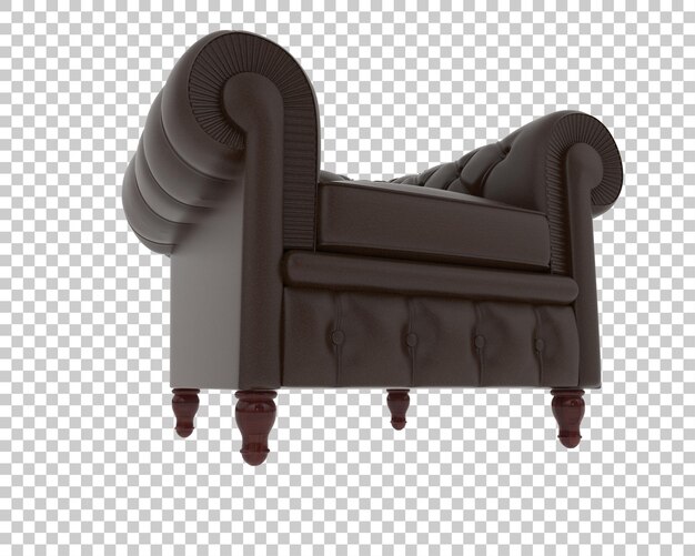 Elegante poltrona Chesterfield in pelle marrone