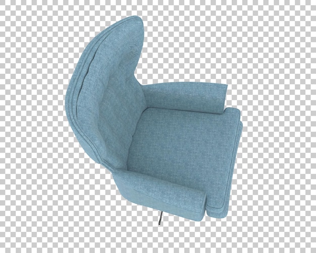Elegante poltrona giratória azul