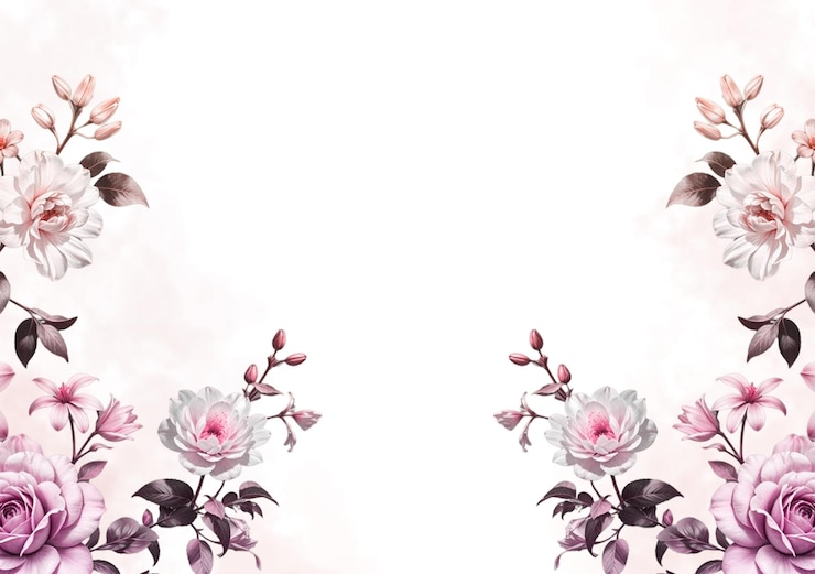 PSD elegante ramo de flores en acuarela