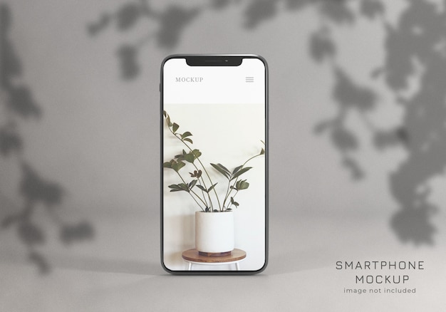 Elegante realistische smartphone-modell-vorderansicht