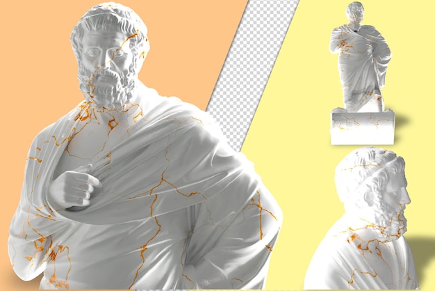 Elegante representación en 3D de oro y mármol perfecta para promociones de alto nivel y publicaciones en redes sociales