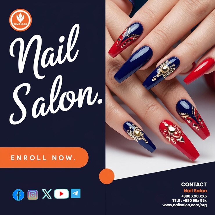 Elegante salón de uñas que ofrece un arte de uñas elegante
