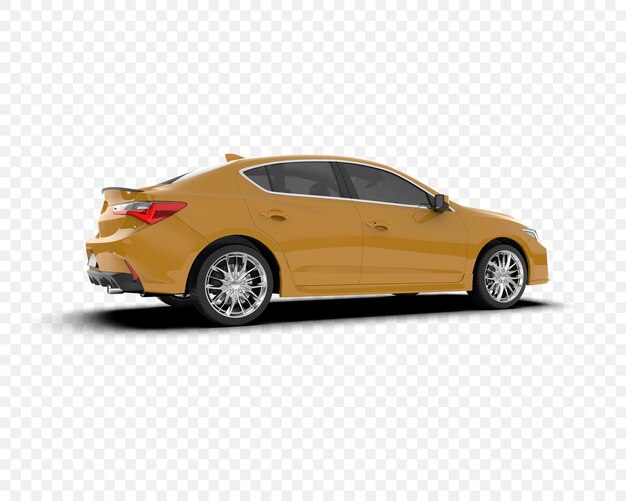 elegante sedán amarillo diseño automovilístico moderno