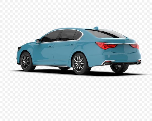 Elegante sedán azul Diseño automovilístico moderno