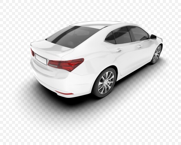 Elegante sedán blanco de diseño moderno y lujo automovilístico