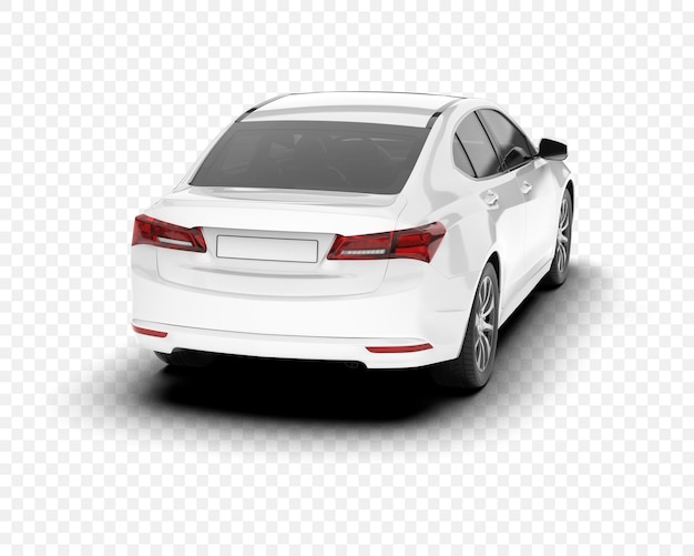 El elegante sedán blanco