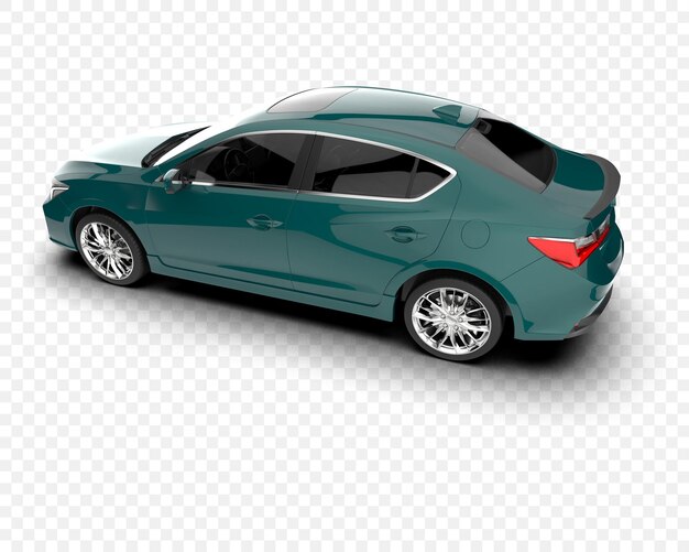 Elegante sedán de lujo verde