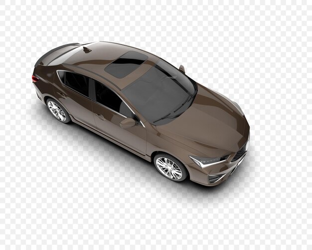 El elegante sedán marrón es una maravilla automotriz moderna