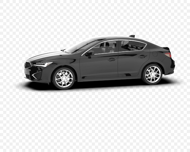 El elegante sedán negro es un diseño automovilístico moderno