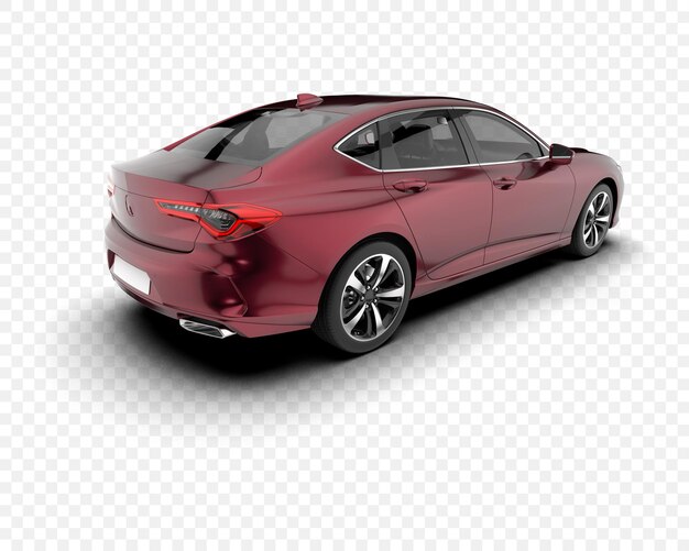 Elegante sedán rojo Diseño automovilístico moderno