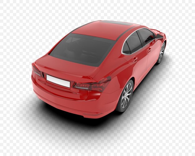 Elegante sedán rojo de diseño moderno y transporte de lujo