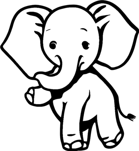 Elegante silhouette di stencil di elefante per progetti artistici e decorativi