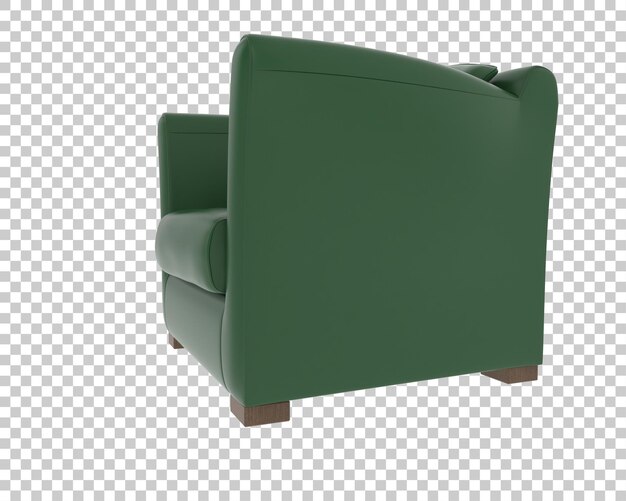 Elegante sillón de cuero verde