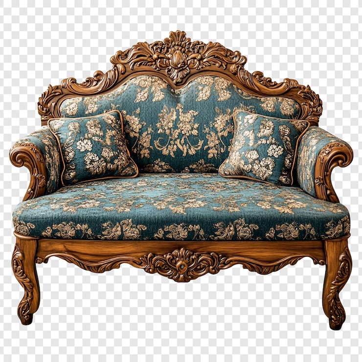 PSD elegante sofá de época