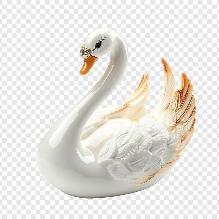 PSD elegante statuetta del cigno bianco