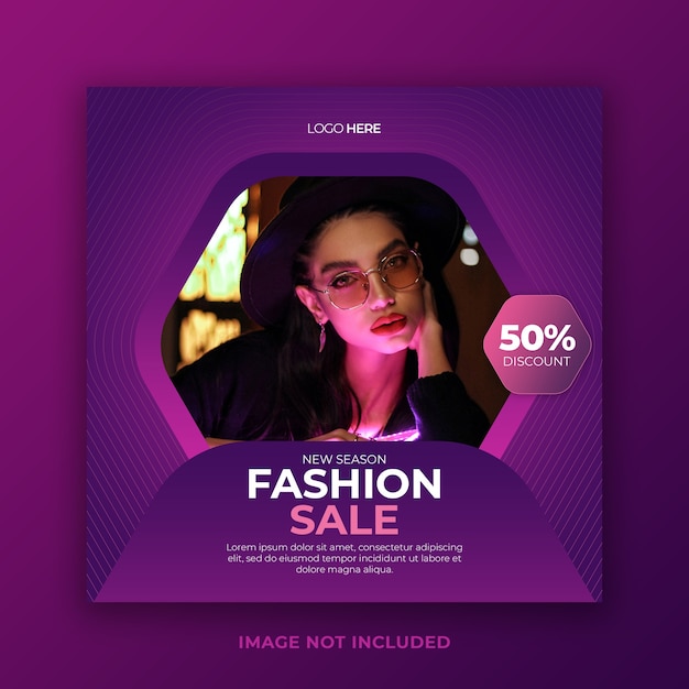 Elegante stilvolle moderne Mode Verkauf Sonderangebot Social Media Post Vorlage