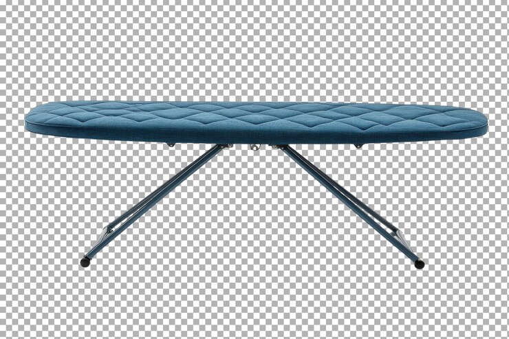 PSD elegante tabla de planchar azul con diseño elegante adecuado para hogares modernos y sesiones de planchado eficientes