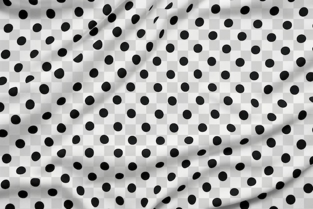 Elegante tessuto a polka dot nero con effetto di sovrapposizione png sfondo trasparente