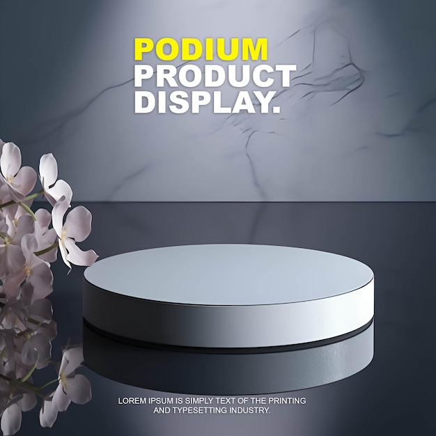 Elegante und natürliche podium-produkt-ausstellung bühnen-ausstellungs-mockup für die präsentation von produkten