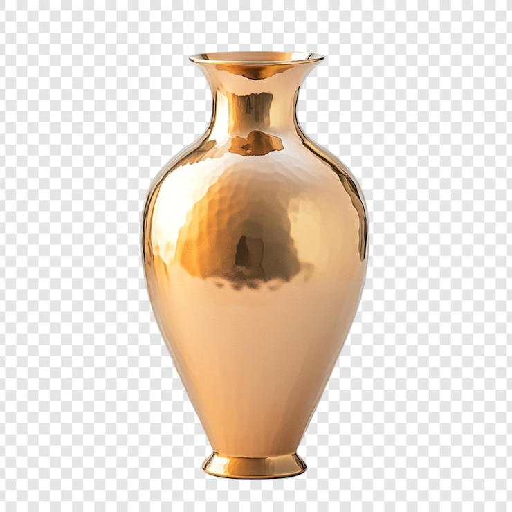 PSD elegante vaso de oro martillado para la decoración del hogar