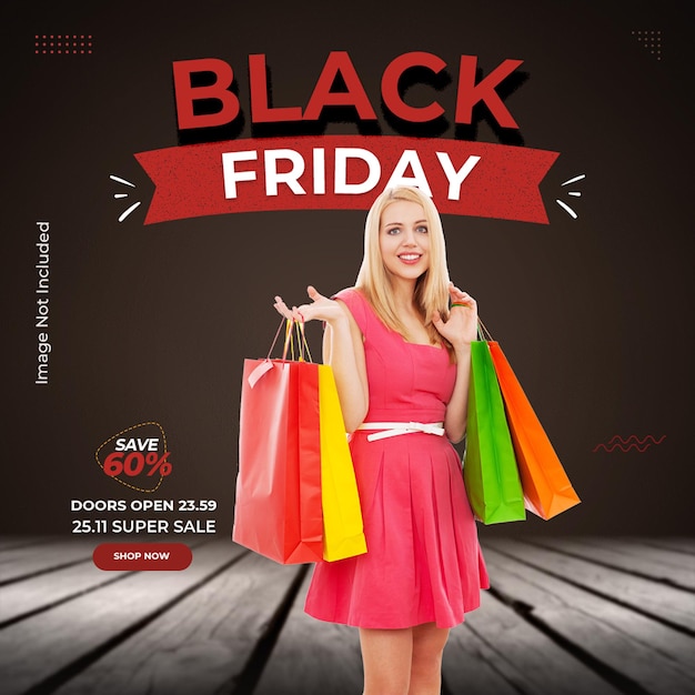Elegante volantino del Black Friday