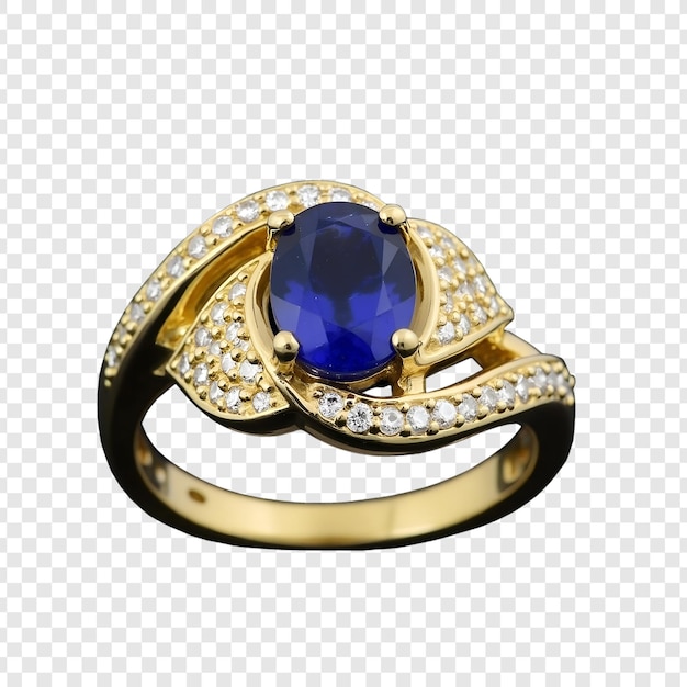 Eleganter blauer Sapphire-Goldring