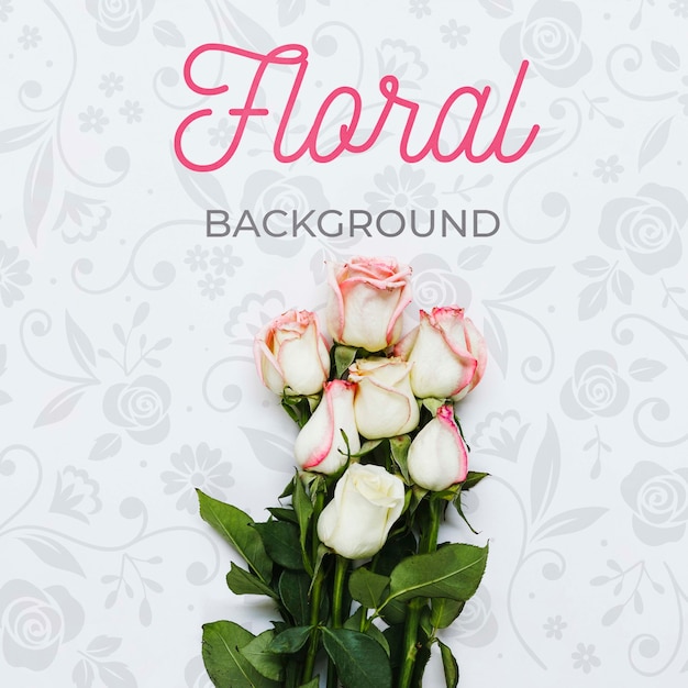 Eleganter Blumenhintergrund der Draufsicht