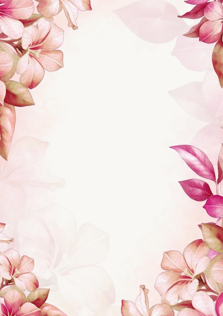 Eleganter Blumenrahmen für Einladungen und Grüße