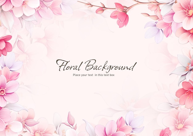 Eleganter rosa Blumenhintergrund für Einladungen und Entwürfe