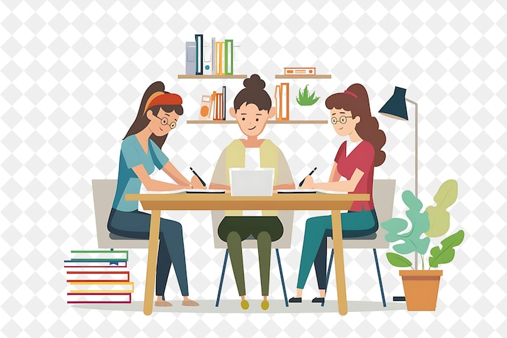 PSD eleganter technischer schriftsteller mit schriftzeichen und documen png menschen in der täglichen arbeit illustration