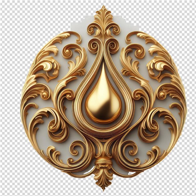 PSD elegantes 3d-ornament mit png-hintergrund