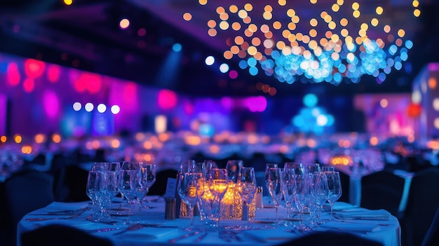 Elegantes Abendessen in einem festlichen Ballsaal