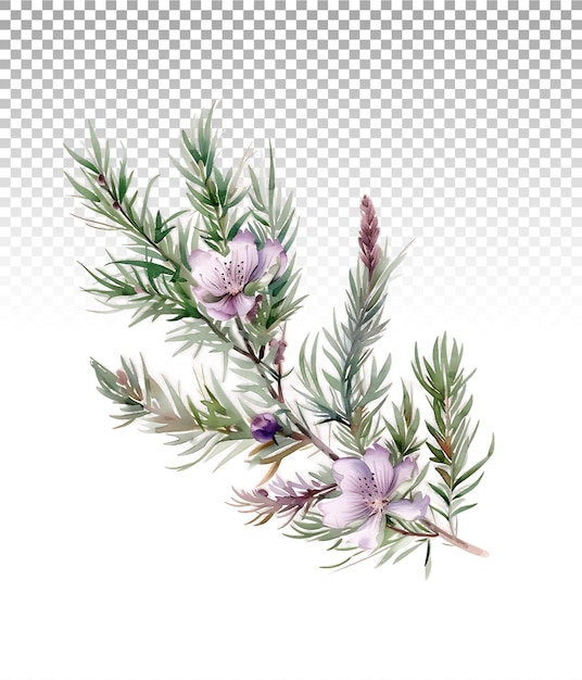 PSD elegantes aquarell von juniper zweig clipart