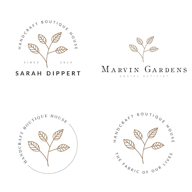 Elegantes Blumenlogo PSD