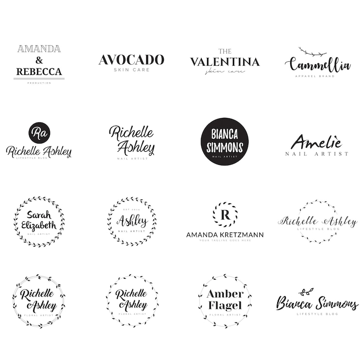 PSD elegantes branding-logo psd