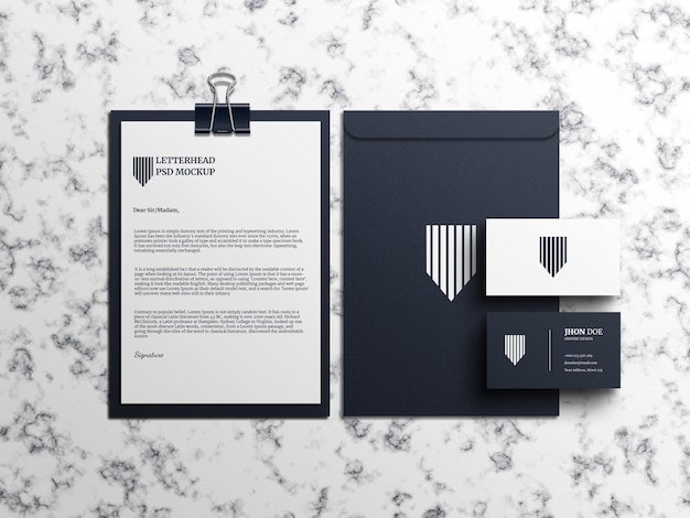 Elegantes Briefpapier-Mockup