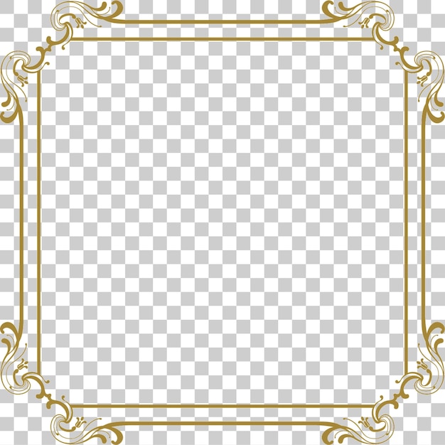 Elegantes Design des goldenen Rahmens
