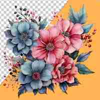 PSD elegantes diseños florales png