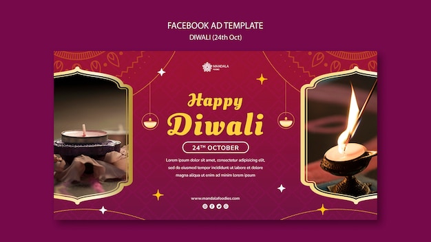 Elegantes diwali-vorlagendesign