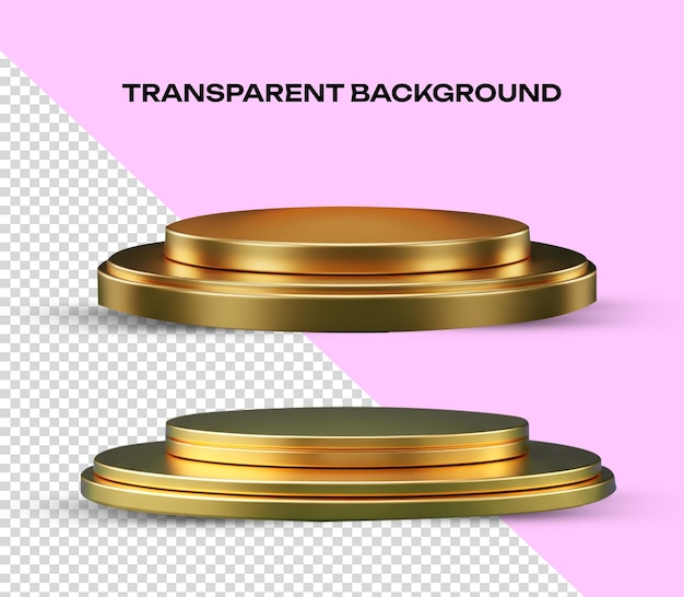 Elegantes goldenes Podium für die Produktpräsentation