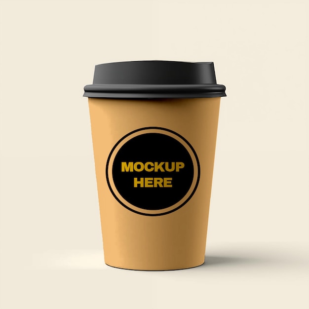 PSD elegantes kaffeekuppen-mockup aus psd-papier