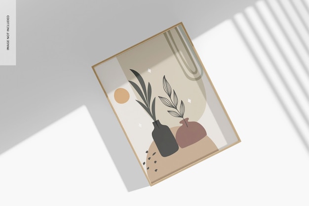 Elegantes Rahmenset Mockup, Ansicht von oben