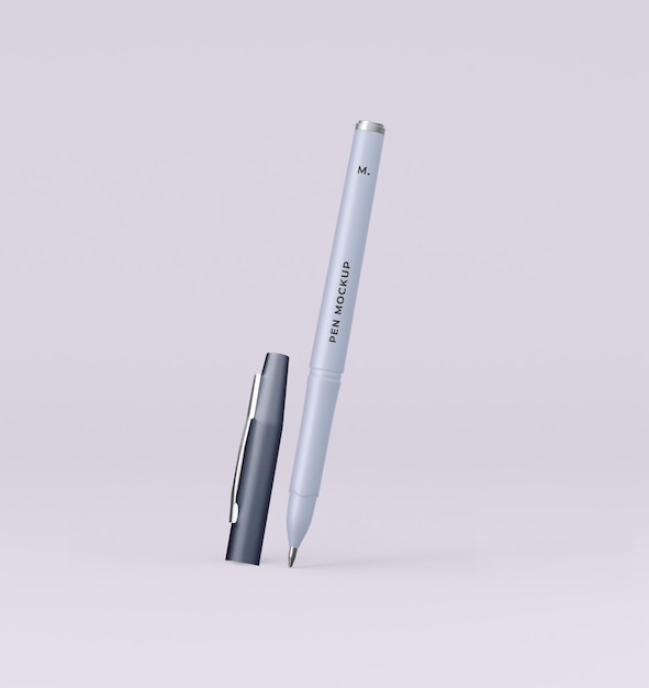 Elegantes Stift-Mockup mit Kappe