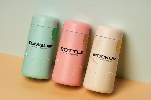 PSD elegantes tumbler-mockup-design