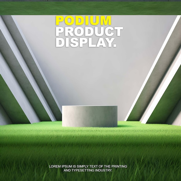 Elegantes und luxuriöses Produktpräsentationsmodell auf der Podiumsbühne für die Präsentation von Showprodukten