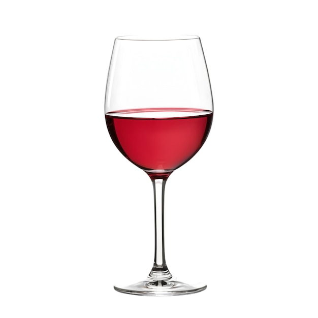 Elegantes Weinglas mit Rotwein Klassisches Kristallglas für die Getränkepräsentation