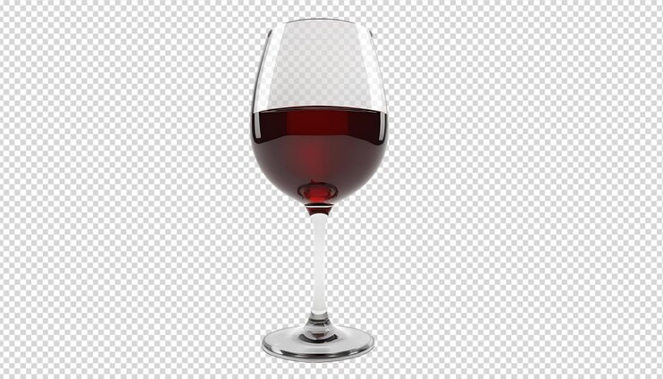 PSD elegantes weinglas mit rotwein