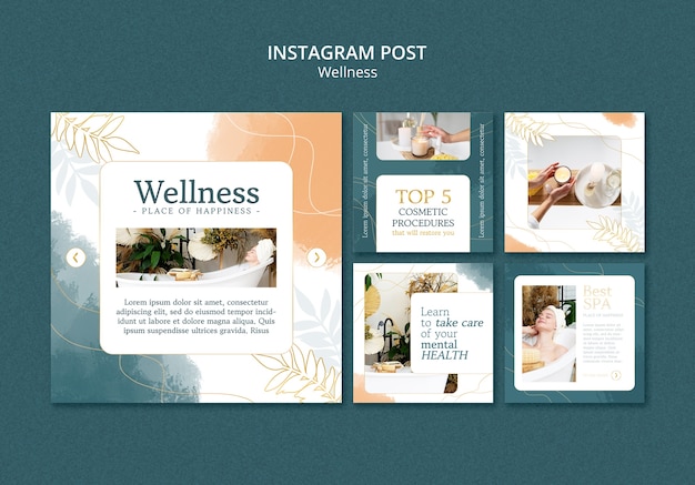 PSD elegantes wellness-template-design