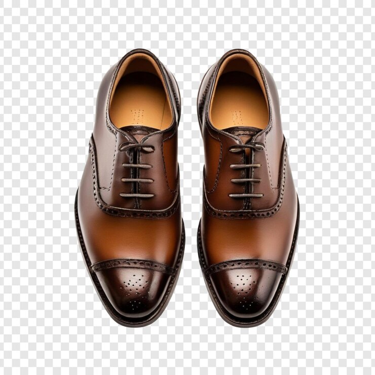PSD elegantes zapatos de cuero marrón brogue calzado formal para hombres pulido